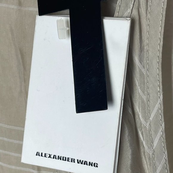 T by Alexander Wang | Dobby Stripe Smoke Romper - Picture 6 of 9